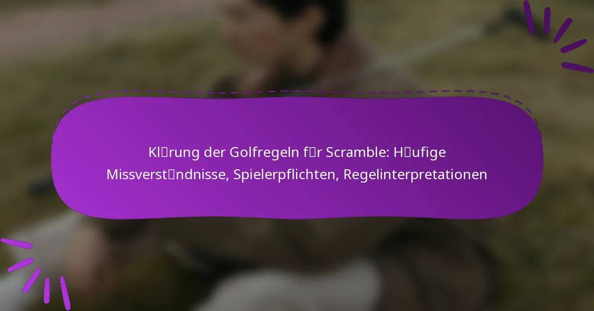 Klärung der Golfregeln für Scramble: Häufige Missverständnisse, Spielerpflichten, Regelinterpretationen