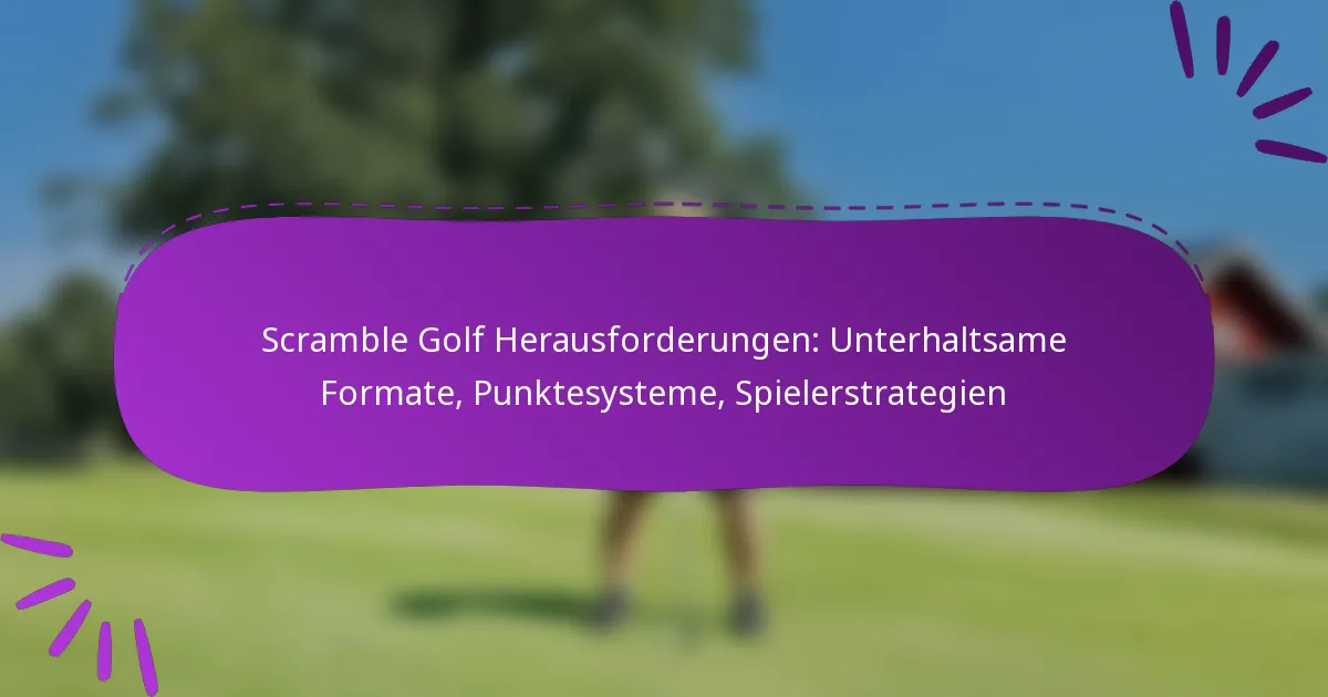 Scramble Golf Herausforderungen: Unterhaltsame Formate, Punktesysteme, Spielerstrategien