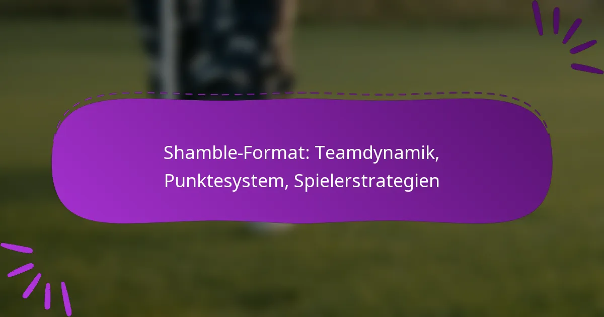 Shamble-Format: Teamdynamik, Punktesystem, Spielerstrategien