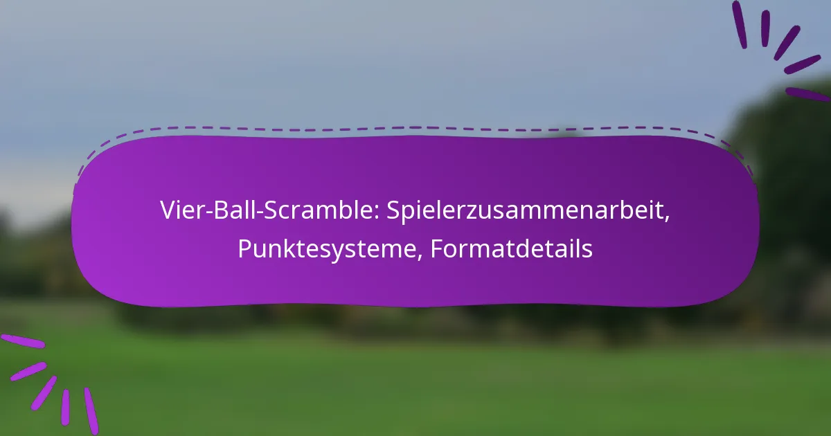 Vier-Ball-Scramble: Spielerzusammenarbeit, Punktesysteme, Formatdetails